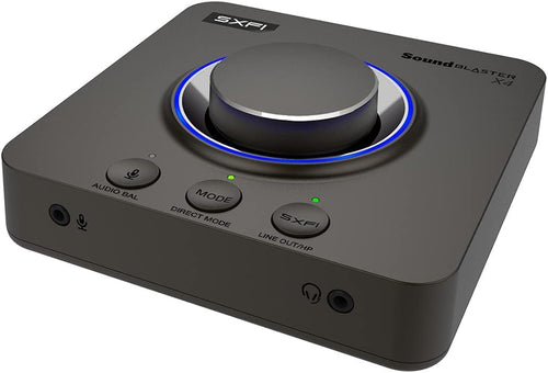 Creative Sound Blaster X4 External USB DAC Amp with Super X-Fi 7.1 Surround Optical I/O Mic/Headset/Line-in - for PC and Mac (Renewed)